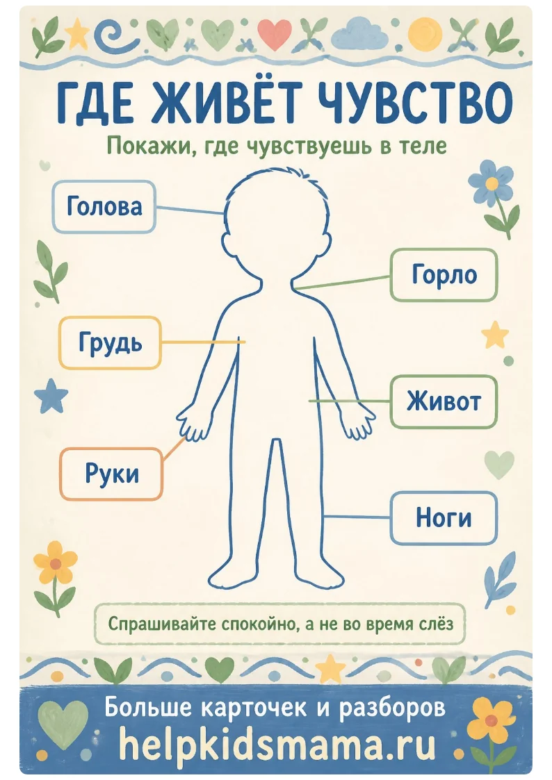 Где живёт чувство: лабиринт для печати