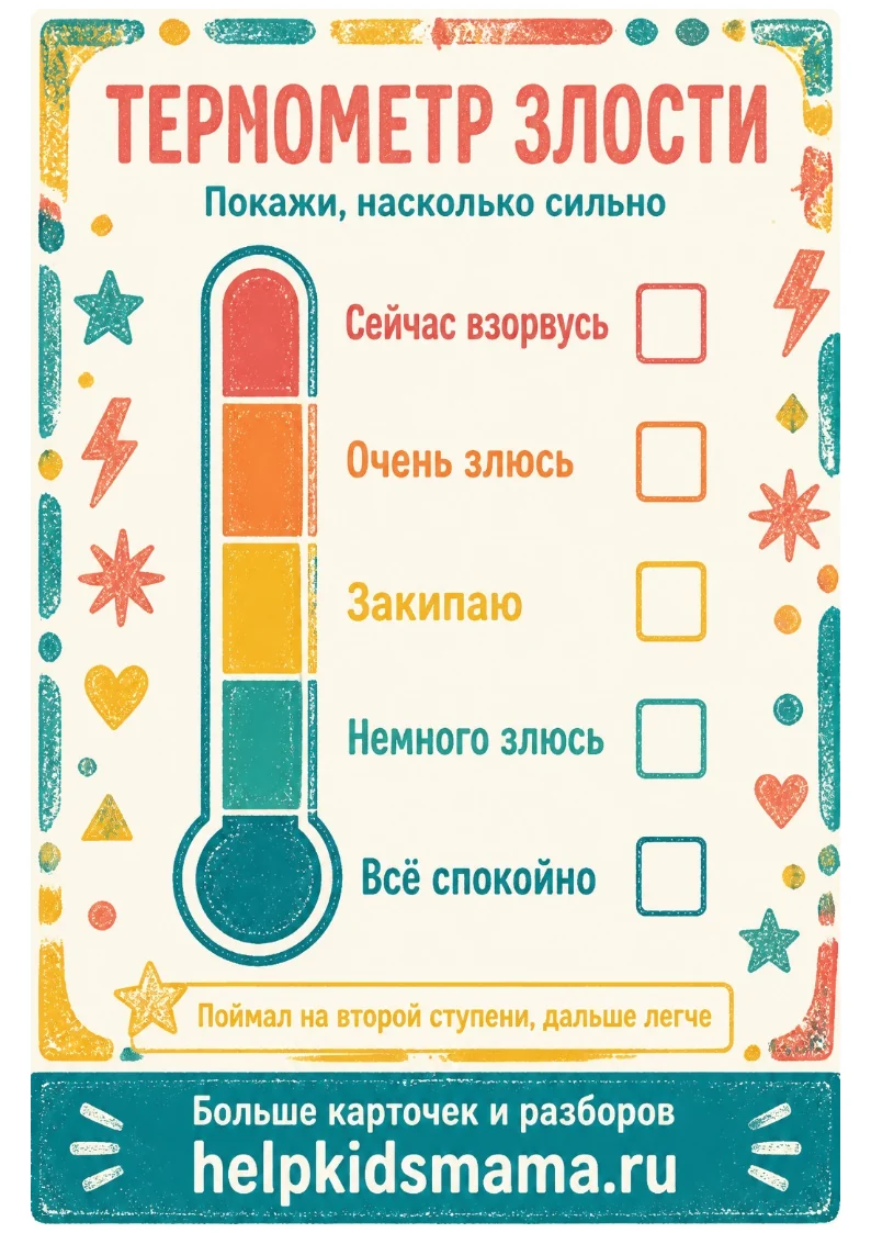Термометр злости: лабиринт для печати