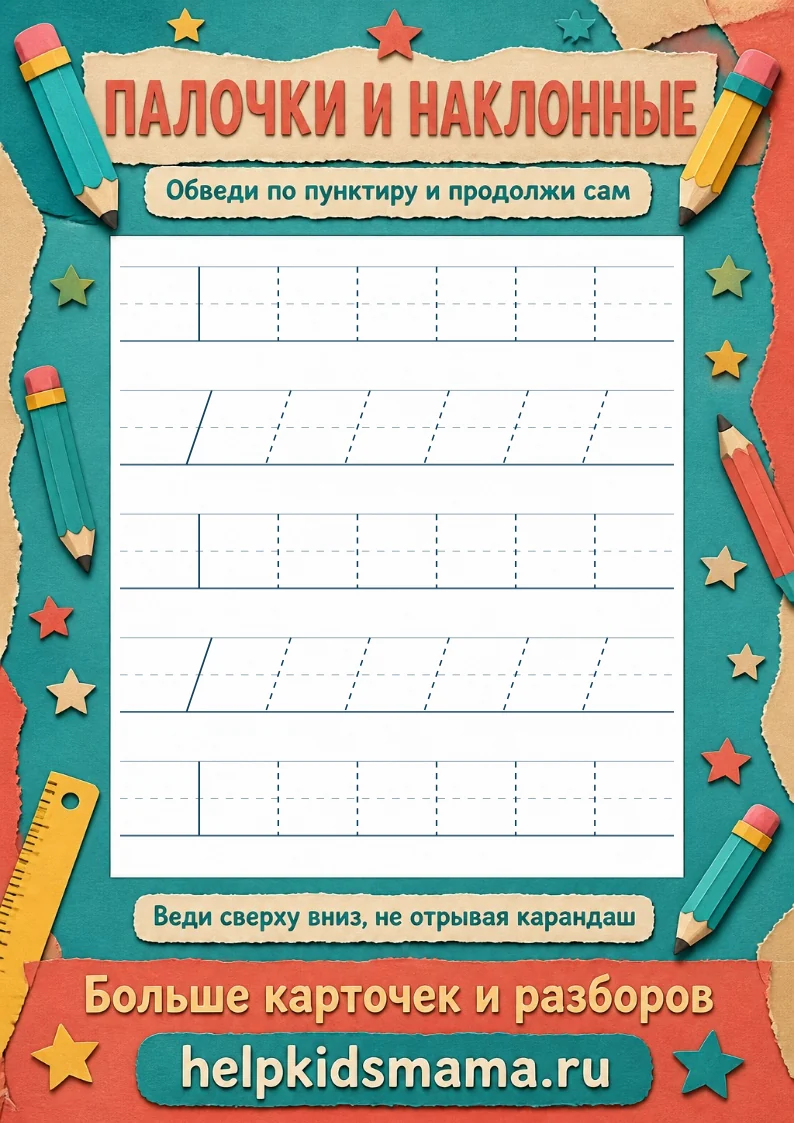 Палочки и наклонные: лабиринт для печати