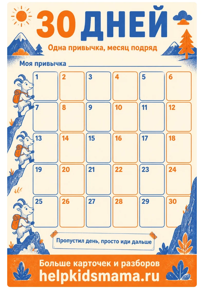 30 дней привычки: лабиринт для печати