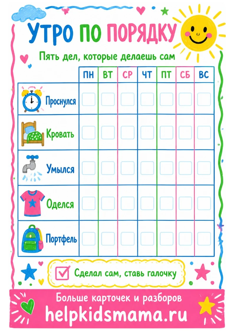 Утро по порядку: лабиринт для печати