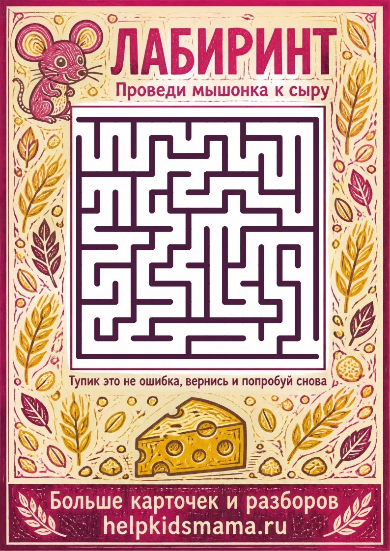 Лабиринт: лабиринт для печати